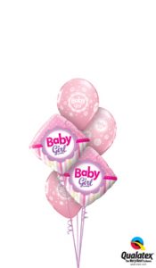 Baby Girl Dots & Stripes Balloon Bouquet