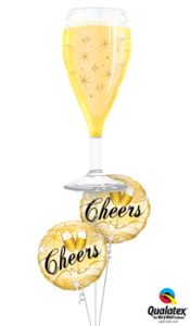 Cheers Star Bursts Balloon Bouquet