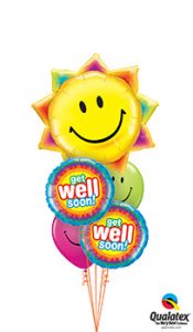 Get-Well-Radiant-Sun Balloon Bouquet